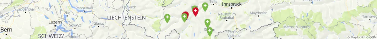 Kartenansicht für Apotheken-Notdienste in der Nähe von See (Landeck, Tirol)